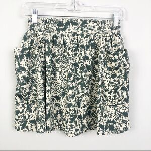 SOUND & MATTER | Green & Tan Abstract Pocketed Mini Skirt Women’s Size X-Small